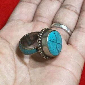 Turquoise Statement Ring – Size 8